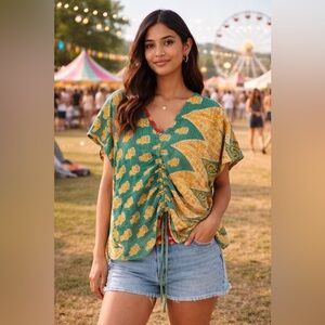 Kantha Butterfly Top